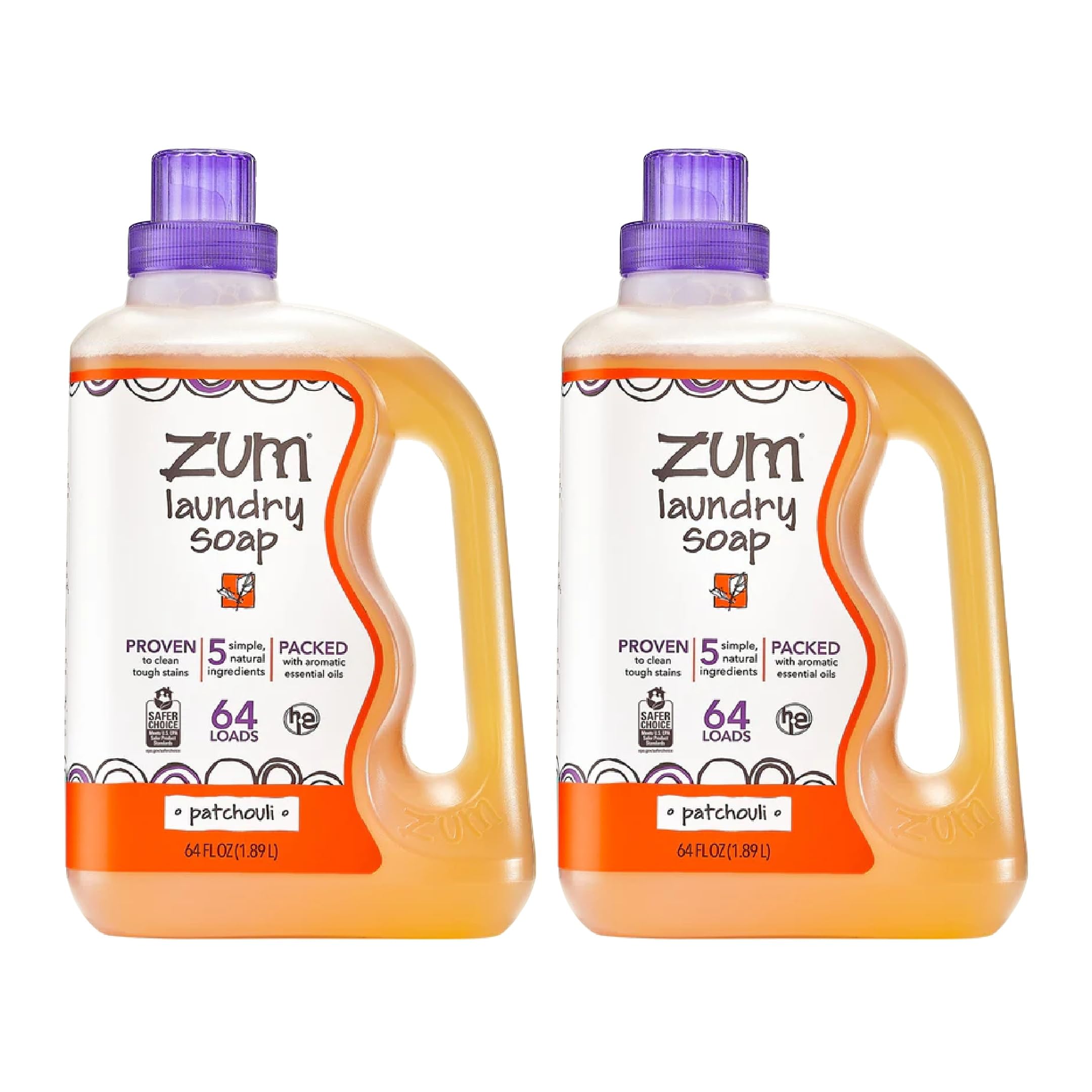 Amazon.com: Zum Clean Laundry Soap - Patchouli - 64 fl oz (Pack of
